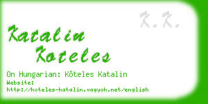 katalin koteles business card